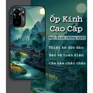 Ốp lưng xiaomi redmi note 10, note 10s, note 10 pro,note 10 5g,redmi 10 mặt kính sáng bóng, cao cấp họa tiết phong cảnh