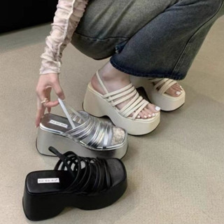 giày Sandan mút( Xuồng 7 dây ) 10cm phom nhiễu 4 màu xinh xắn hót 2024 siêu hót thời trang xinh xắn