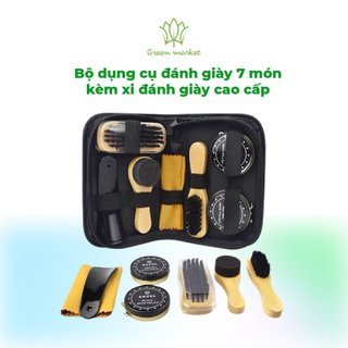 Bộ dụng cụ đánh giày 7 món kèm xi đánh giày - Bộ Xi Đánh Giày Kèm Phụ Kiện Đánh Giày