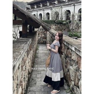 VÁY MAXI TP KẺ PHỐI MÀU HOT  - HÀNG CAO CẤP