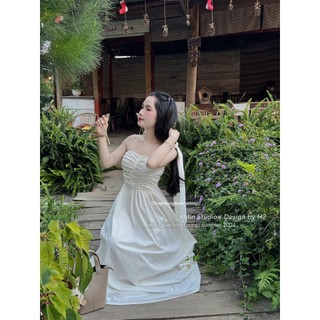 VÁY THÔ NHÚM KÈM KHĂN CỔ  - HÀNG CAO CẤP