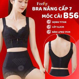 Áo Ngực Bra Định Hình Bản To Có Gọng FEELSY B56 Chống Hằn Giảm Mỡ Lưng Nâng Ngực 7 Hàng Móc Cài