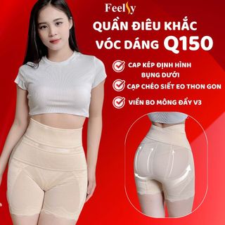 Quần gen bụng định hình giảm mỡ cạp cao Q150 thanh định hình siết eo chống cuộn,nâng mông chống xệ, mặc váy không lộ