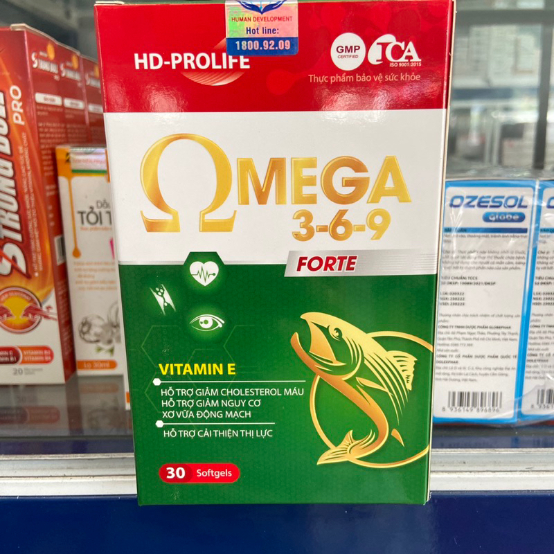 Omega 3-6-9 Forte HD-Prolife - Giúp Bảo Vệ Sức Khỏe Hiệu Quả Hộp 20 Viên