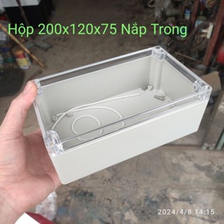 Hộp Nhựa ABS 200x120x75mm Nắp Trong Suốt, Màu Đen Trắng (Chống Nước IP65)