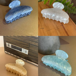 Kẹp tóc Acrylic màu xanh tiên cá  phong cách Hàn Quốc