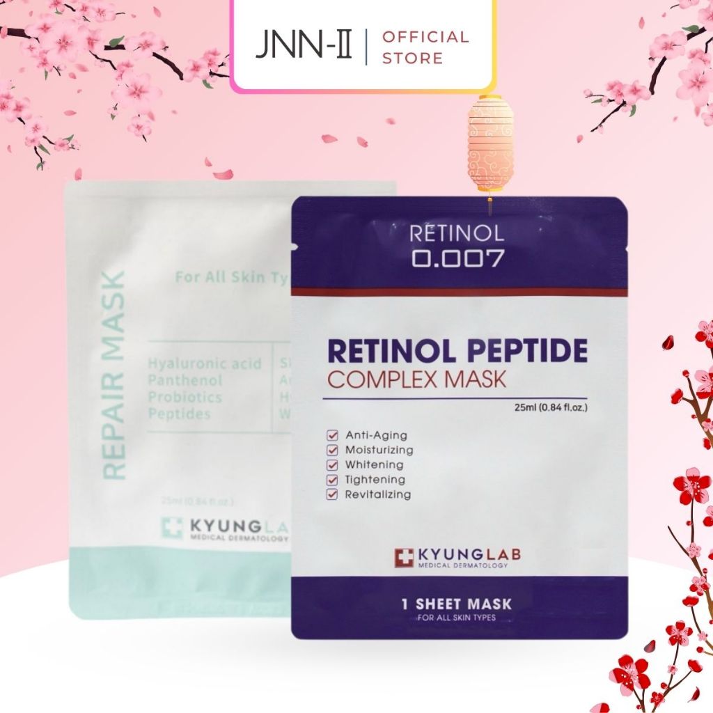 Mặt nạ KyungLab Repair và Retinol Peptide Mask cấp ẩm mờ thâm dưỡng trắng phục hồi và tái tạo da 25ml | Jnn2.vn