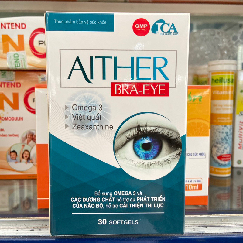 Viên uống bổ Mắt và Não AITHER BRA-EYE ( Hộp 30 viên)
