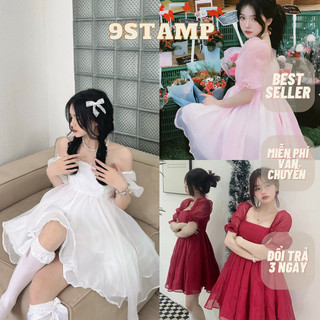 (SẴN - CLIP THẬT) Đầm babydoll xoè công chúa mây 💓FREESHIP💓 mặc sinh nhật, kỷ yếu, dự tiệc