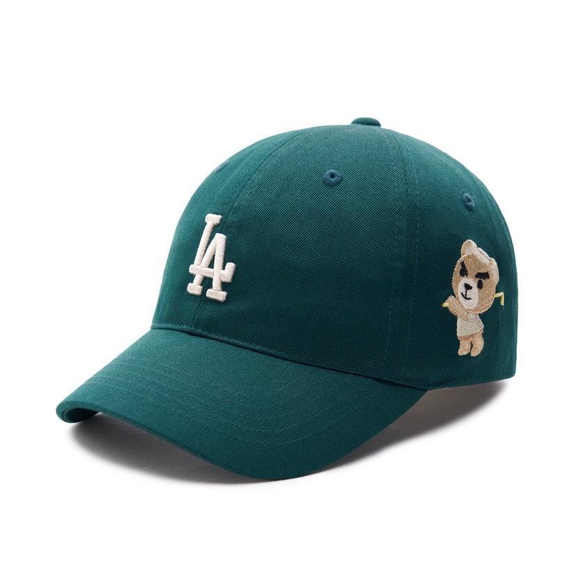 [MHH] Mũ/nón MLB gấu xanh rêu chữ thêu LA , hàng chính hãng chuẩn phong cách hàn quốc