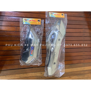 Ốp che pô + bầu lọc gió xe ab air blade đời 2022-2023, phụ kiện inox xe ab siêu đẹp