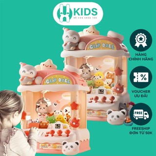 Máy gắp thú bông cỡ lớn phiên bản mới chim cánh cụt X KIDS tặng kèm15 gấu bông 15 bóng có xu đếm giờ đèn nhạc cho trẻ em