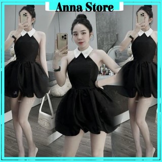 Set đầm,váy BÍ dáng ngắn cổ sơ mi yếm siêu cute,công chúa M1520