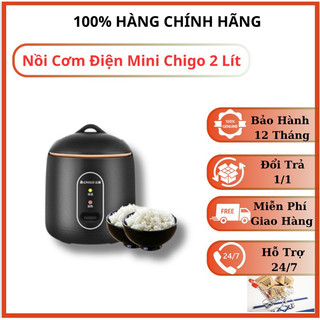 Nồi cơm điện mini chigo 1.2l chính hãng - nồi đa năng nấu cơm, cháo, hầm thịt, nấu súp
