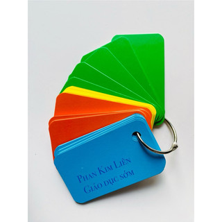 bìa màu flashcard 100 thẻ đủ size đục lỗ không bao gồm khoen