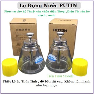 Lọ đựng nước Putin thủy tinh,dùng cho kỹ thuật sửa điện thoại ,điện tử,máy tính
