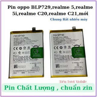 Pin oppo blp729,realme 5,realme 5i,realme c20,realme c21,mới