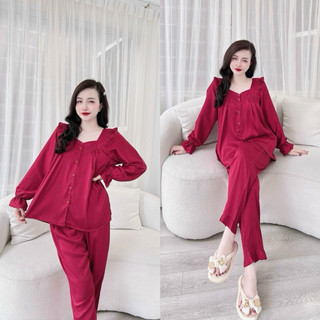 Đồ bộ Lụa xước tiểu thư 50-100kg thanh lịch