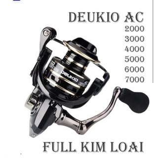Máy câu cá deukio ac kim loại, máy câu cá ac 2000-3000-4000-5000-6000-7000