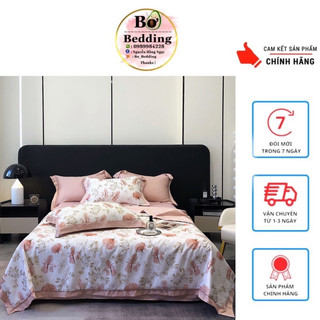 Bộ chăn ga lụa thái tencel chăn hè trần bông cao cấp l1