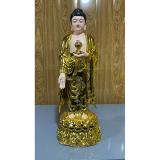 Tượng a di đà dát vàng cao 46cm