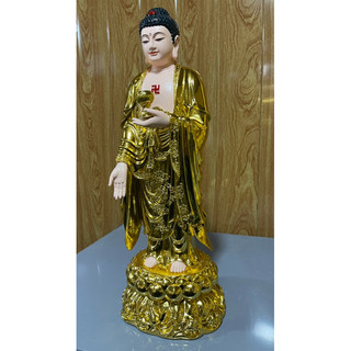 Tượng A Di Đà Dát Vàng Cao 46cm
