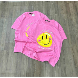 Áo thun nữ in hình mặt cười cute