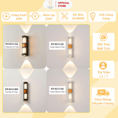 Đèn Hắt Tường Chống Nước Energy Green Lighting DT-0212 - Trang Trí Ngoài Sân , Hành Lang Và Cầu Thang - Bảo Hành 1 Năm