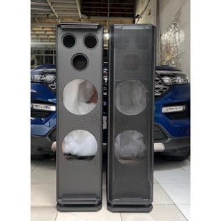 Vỏ thùng loa đứng full đôi 25 thùng sơn 2 bass 25 và 2 chép 10 cm 1 loa mid 11,5 hàng mới ( 1 cặp)