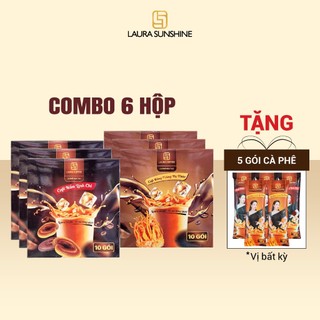  Combo 6 hộp cà phê sữa hòa tan Laura Coffee hộp 10 gói*18g