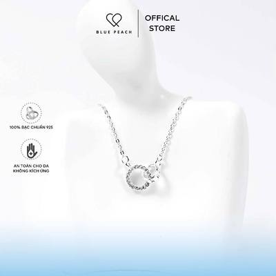 Dây Chuyền Bạc 925 Blue Peach Circle Lồng V2 DC632
