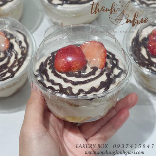 50 Ly Nhựa PET 180ml Đựng Rau Câu, Bánh Lạnh, Tiramisu