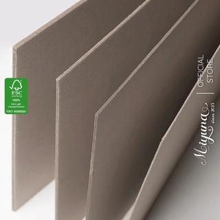 10 Bìa Carton Lạnh A3 MIYUNA giấy dày 2mm - Tấm Bìa Carton Cứng làm DIY Crafts, Grey Cardboard, Gray Solid Kraft Board