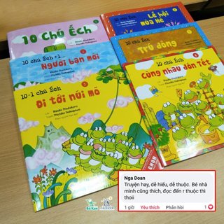Sách Ehon Nhật Bản - 10 Chú Ếch Đủ 3 Phần (Tái Bản Mới Nhất)