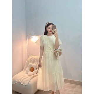 ĐẦM MAXI VIỀN BÈO TAY LỠ