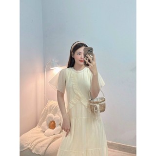 ĐẦM MAXI VIỀN BÈO TAY LỠ