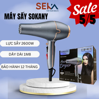 Máy sấy tóc sokany 2 chiều nóng lạnh công suất lớn 2600w 3 chế độ sấy, tạo kiểu, chăm sóc tóc chuẩn salon