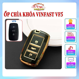 Móc khóa kèm ốp bảo vệ chìa khóa xe Vinfast VF5 nhựa mềm TPU mạ crom