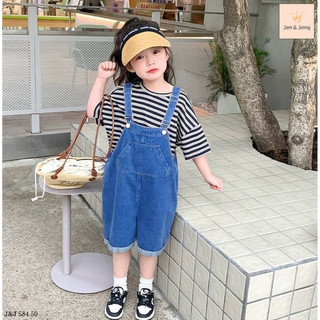 Set Yếm Bé Gái Áo Kẻ Jam