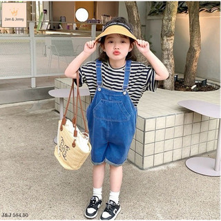 Set Yếm Bé Gái Áo Kẻ Jam