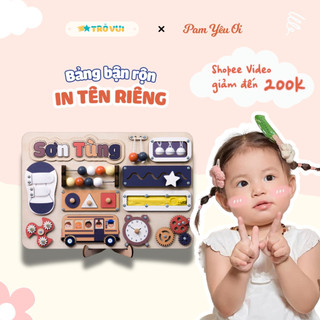 Bảng Bận Rộn In Tên Riêng Bé , Đồ Chơi Thông Minh Montessori Cho Bé 6-18 Tháng Phát Triển Trí Tuệ Kỹ Năng | Trò vui BB51