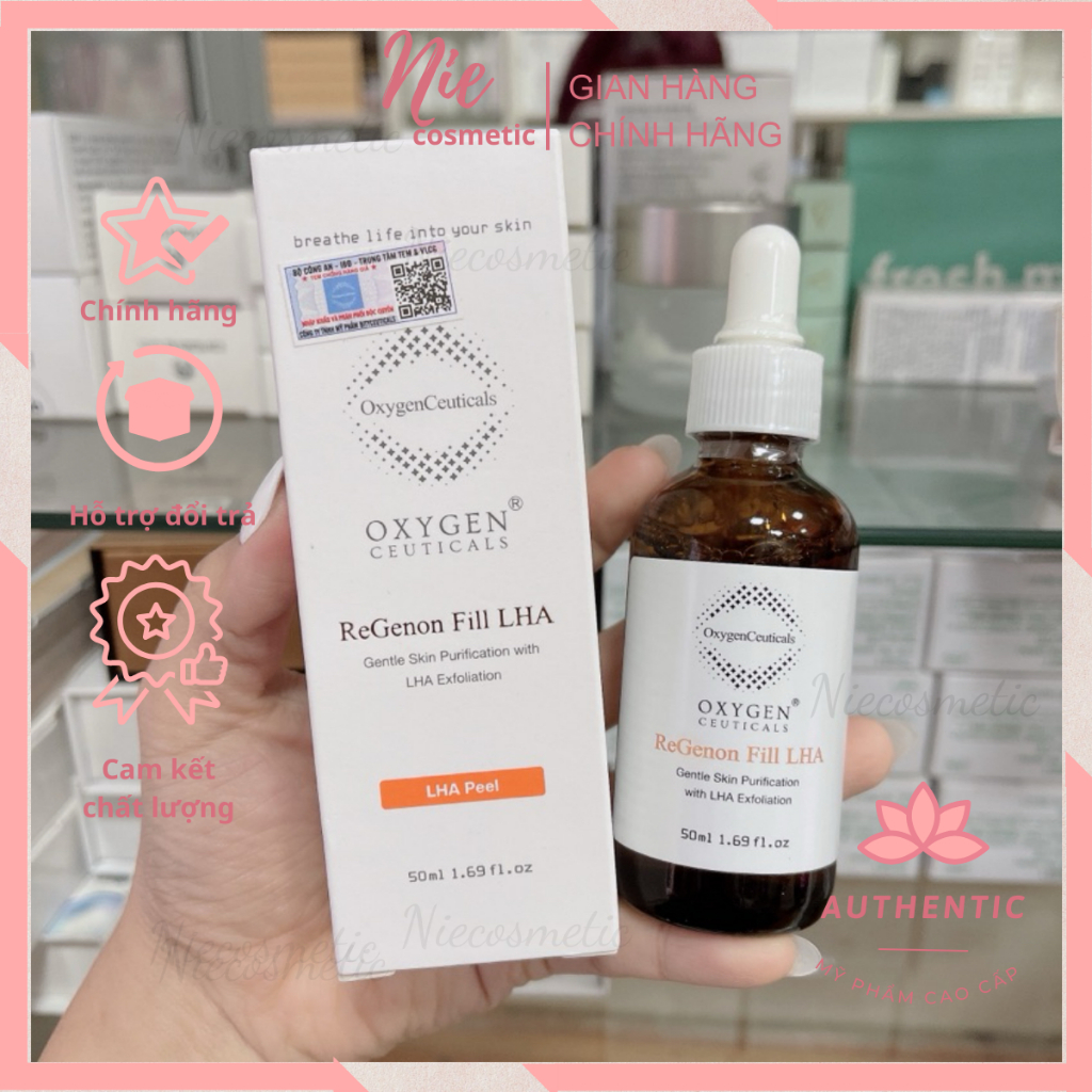Peel fill LHA Oxygen cho mọi nền da ( Peel căng bóng, hỗ trợ mờ sắc tố, da bị mụn viêm nhẹ nhạy cảm 