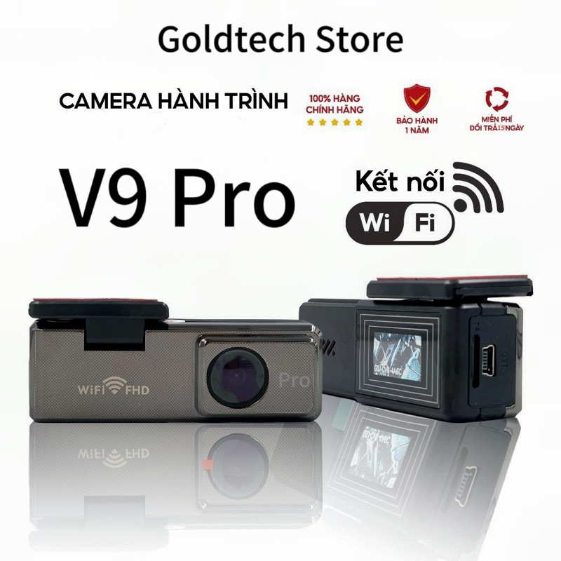 Camera hành trình WIFI V9, V9pro Full HD 1080P kết nối WIFI với điện thoại và màn android ô tô