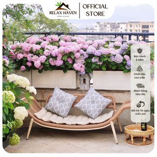  Ghế Cánh Én đôi mây nhựa thư giãn decor ban công sân vườn quán cafe phòng khách sang trọng Relax Haven HCM 