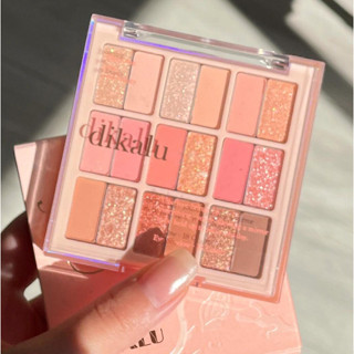  Phấn Mắt Nhũ DIKALU 18 Ô Không Thấm Nước Cao Cấp - Màu Hồng Xanh Tím 