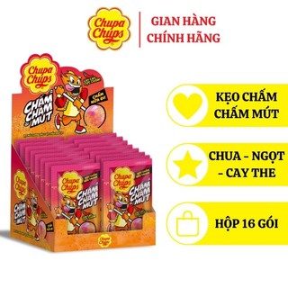 Kẹo mút chuppa chups chấm chấm mút hương dâu bột chấm