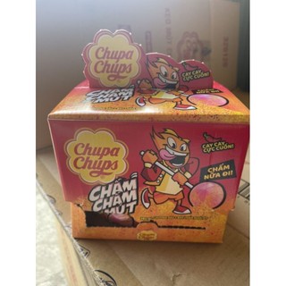 Kẹo mút chuppa chups chấm chấm mút hương dâu bột chấm