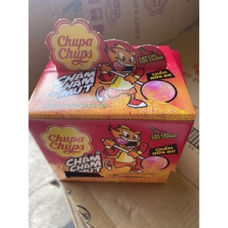 Kẹo mút chuppa chups chấm chấm mút hương dâu bột chấm
