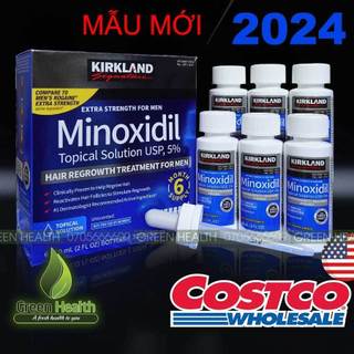 Hộp 6 chai mọc râu tóc Minoxidil 5% dạng lỏng mẫu 2024 date 02/2026