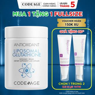 Viên uống hỗ trợ trắng da, thải độc gan CodeAge Liposomal Glutathione 60 viên - Codeage Authorized MH